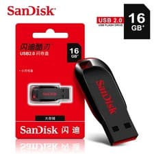 Image of SanDisk Cruzer Blade USB Memory Stick 16GB 32GB 64GB 128GB Flash Drive Storage