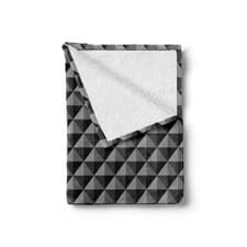 Image of Dark Grey Soft Flannel Fleece Throw Blanket Triangles Modern