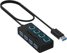 Image of USB 3.0 Hub 4 Port High Speed Multi Port Splitter Sabrent HB-UM43