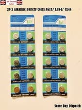 Image of 20X AG13 LR44 SR44 L1154 357 A76 ALKALINE BUTTONCELLS BATTERIES UK SELLER