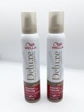 Image of Wella Deluxe Hair Mousse Style Restore Strong Hold 24 Hour Hair Mousse 200ml x 2
