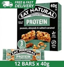 Image of Eat Natural Protein Peanuts Almonds Salted Caramel Fruit & Nut Bars 12 x40g