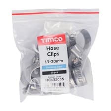 Image of TIMCO Hose Clips - Stainless Steel 13-20mm Pack 10