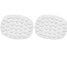 Image of 2 Soap Holder Rubber White Suction Grip Kitchen Bathroom Anti Slip Sucker Shower