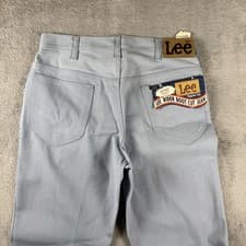 Image of RARE Vintage 70's Lee Riders Boot Cut Flare Mens 33x33 Light Wash Jeans NEW