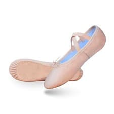 Image of iKelpie® Full Leather Sole BALLET SHOES, Adult Child Canvas Pointe Dance Shoe UK