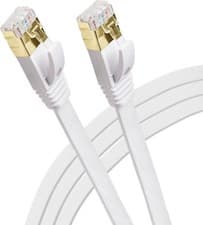 Image of Maplin Flat Ethernet Cable 50M, CAT7 UTP LAN Network Cable RJ45 10Gbps Individu