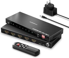 Image of 4 Port HDMI Switch 4K 120Hz 4 In 1 Out HDMI 2.1 Switcher 8K 60Hz with Audio