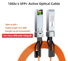 Image of AOC Fiber Cable 10G SFP+ 3m 5m 10m 20m Active Optical SFP Cable OM2 10GBASE UK