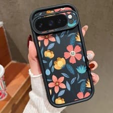 Image of For Google Pixel 9 Pro xl 8A 8 Shockproof Flower Matte Phone Case Silicone Cover