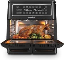 Image of Breville Halo Flexi Air Fryer | Digital Dual Air Fryer Oven | 11L: Serves 10