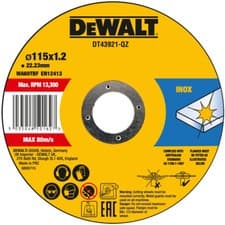 Image of Dewalt DT43921-QZ 115mm High Performance Thin Cutting Disc Pack of 10
