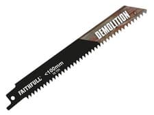 Image of Faithfull - S922HF Bi-Metal Sabre Saw Blade Demolition 150mm 10 TPI (Pack 5)