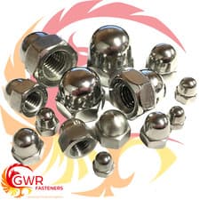 Image of M3 M4 M5 M6 M7 M8 M10 M12 M16 Dome Nuts Metric - Stainless Steel - Domed DIN1587