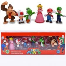 Image of 6pcs Super Mario Bros PVC Action Figure Dolls Toys Luigi Yoshi Model Kids Gifts