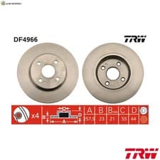 Image of 2x BRAKE DISCS DF4966 FOR MAZDA FORD ZJ-46/VE 1.3L Y404 1.4L Y655/Y661 1.6L 2
