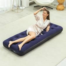 Image of Single High Raised Inflatable Air Bed Mattress Airbed