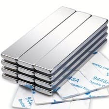 Image of Strong Magnet, 4 Pack 60 x 10 x 3 mm Black Magnets Strong, Magnetic Barr
