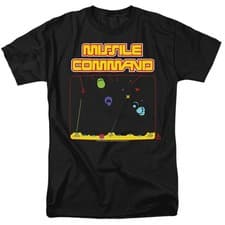 Image of Atari - Missle Screen - Adult Unisex Short Sleeve T-Shirt - Black