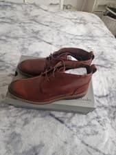 Image of Clarks Men's Aldwin Chukka Mid-Tan Leather Ankle Boots 10.5 G Fit