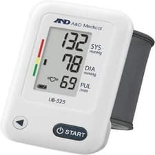 Image of A&D Medical Auto Wrist Blood Pressure Monitor 60 Read - UB525