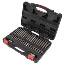 Image of Hex Spline Bit Set 42pc 3/8" & 1/2"Sq Drive Sealey AK21942P TRX-Star Quality