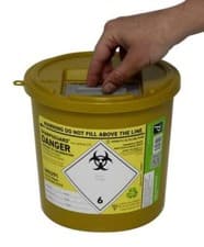 Image of Sharpsguard Bin 2.5 litre Container Safe Disposal of Contaminated Sharps
