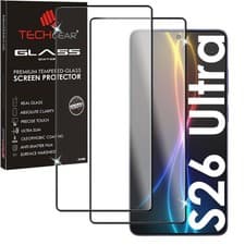 Image of 2x TECHGEAR FULL Tempered Glass Screen Protectors For Samsung Galaxy S26 Ultra