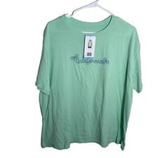 Image of State of Mind T-Shirt Women's Large Green Short Sleeve California Bow Top NWT