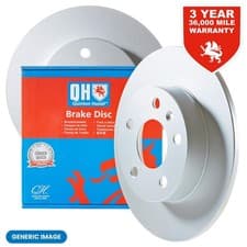 Image of Quinton Hazell Rear Brake Disc Pair Fits Citroen Opel Peugeot Vauxhall BDC6166