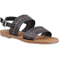 Image of Hush Puppies Hadley Leather Women's Black Sandals