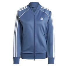Image of Adidas Ladies Superstar Tt Track Top Sports Jacket Training GN2949 Crew Blue