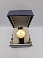Image of Ted Baker Manhatt 40 mm Men's Black Leather Watch BKPMHF905