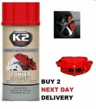 Image of K2 BRAKE CALIPER PAINT RED HIGH GLOSS Heat 260°C Resistant Spray Lacquer 400 mL
