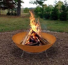 Image of Rust Fire Bowl Pit Garden Patio Outdoor Heating Camping BBQ 47cm