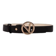 Image of Authentic Valentino VLogo Signature Belt – Black & Gold, New with Tags, Size XS