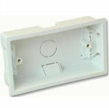 Image of 2 Gang 35mm Double Dry Lining Plasterboard Wall Mounting Back Box