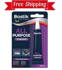 Image of BOSTIK All Purpose Clear Adhesive Quick Drying Extra Strong Glue - 20ml