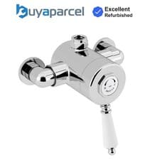 Image of Bristan 1901 Exposed Sequential Top Valve Chrome Mixer Shower Rigid Riser Rail