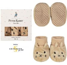 Image of Beatrix Potter Peter Rabbit- Babies Toddler 1 Pr Gift Boxed Slipper Bootie Socks