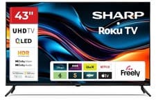 Image of Sharp 43HJ4125K 4K Ultra HD LED USB/HDMI Frameless 43'' Smart Roku TV Black A