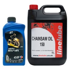 Image of 5L Chainsaw Oil & 1 Litre Elf 2 Stroke Self Mix Oil - API TC, JASO FB - Bundle