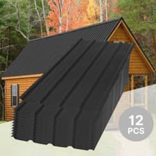 Image of 12x Metal Roof Sheets Corrugated Garage Shed Galvanized Carport Roofing Cladding