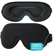 Image of 3D Blackout Sleep Mask Soft Padded Eye Cover Blindfold for Night Travel Rest Nap