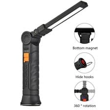 Image of COB LED Magnetic Work Light Rechargeable Inspection Torch Lamp Flexible Cordless