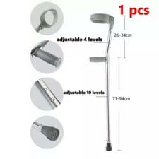 Image of Adult Adjustable Elbow Crutches with Comfy Ergo Anatomic Grip Handles