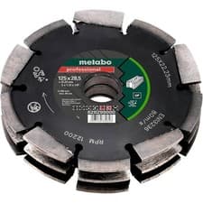 Image of Metabo 628299000 125mm x 28.5 x 22mm Diamond Blade for MFE40 Wall Chaser Triple