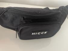 Image of NICCE London Black Bum Bag Fanny Pack Unisex Adjustable Strap Keir Gym