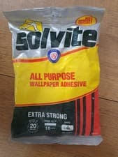 Image of SOLVITE All Purpose Wallpaper Adhesive Extra Strong 185g BRAND NEW IN PACKET