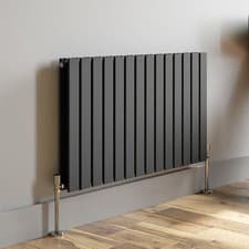 Image of Anthracite Designer Radiator Vertical Horizontal Flat Panel Oval Column Rads